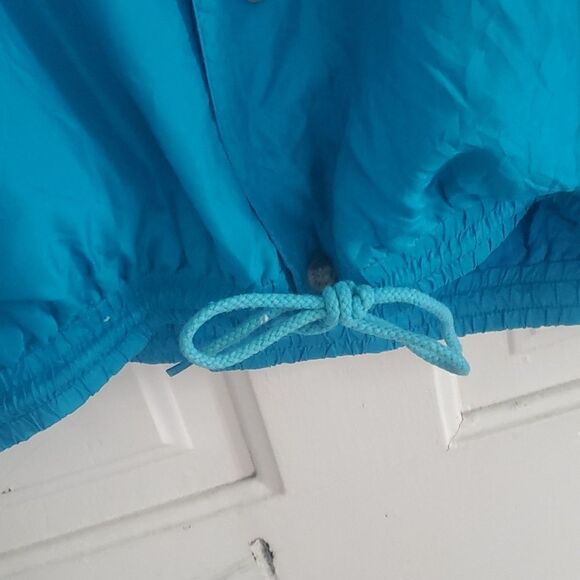 100% Silk Teal Blue Jacket - Picture 5 of 9